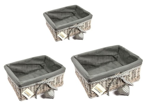 Grey wicker storage - wicker,