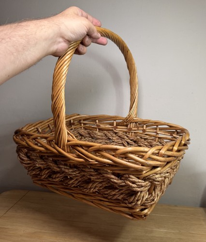 Large wicker shopper gathering - wicker,
