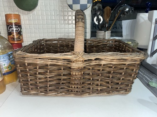 Vintage wicker basket large - wicker,