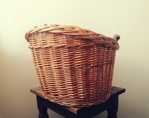 Bicycle basket wicker front - basket,