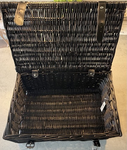 Black wicker basket brand new - wicker,