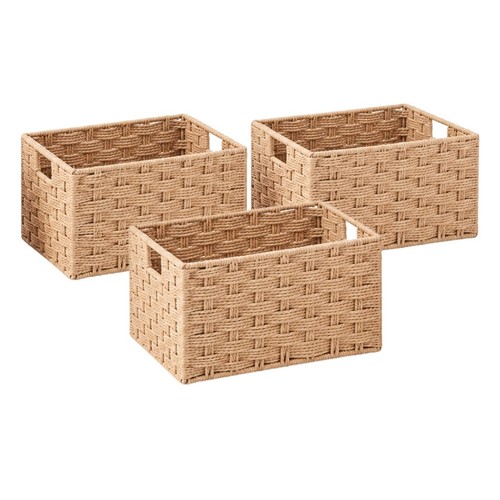 Woven storage basket - woven, with