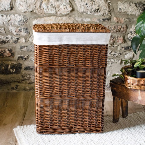 Distilled brown wicker laundry - distilled,