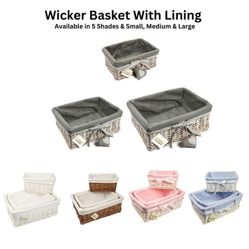 Wicker storage basket with - basket,