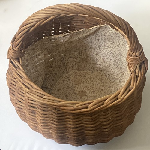 Large woven wicker basket with - large,