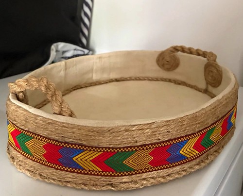 Large round wicker rope - large, &