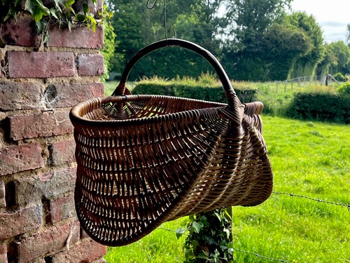 Vintage french wicker basket - vintage,