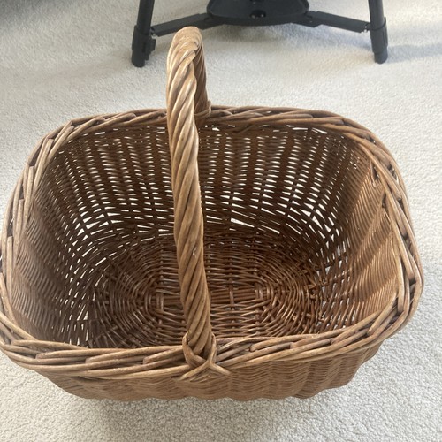 Vintage wicker basket with - vintage,