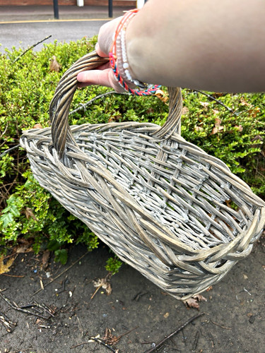 Large rustic grey wicker - rustic,