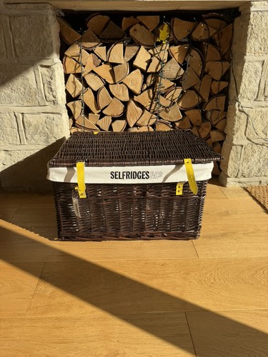 Selfridges large wicker hamper - large,