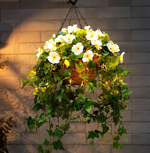 Pre lit artificial pansy - artificial,