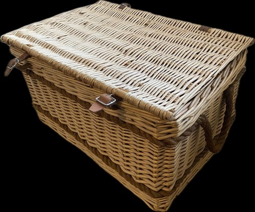 Large wicker storage basket - large,