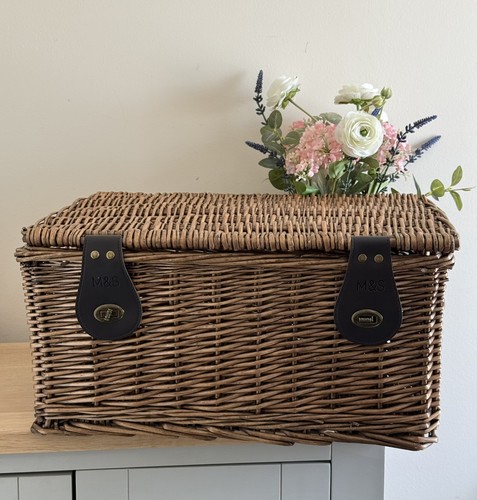 Large wicker basket hamper - m&s,