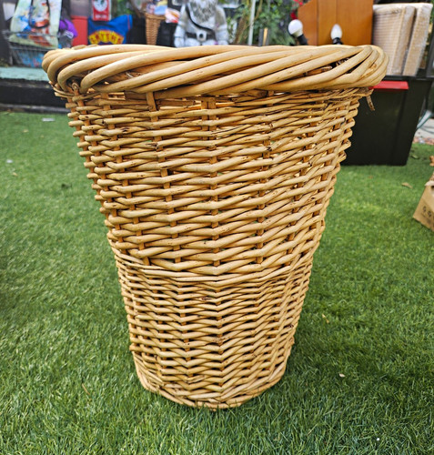 Large round brown - round, wicker