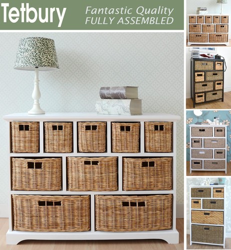 Large white basket storage - large,