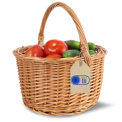 Wicker basket with handle - wicker,