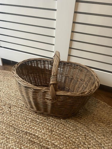 Vintage wicker basket large - wicker,