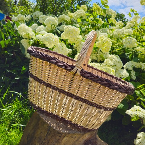 Large decorative wicker basket - wicker,