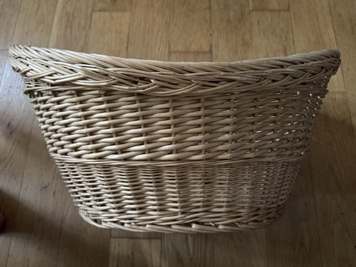 Large hand woven basket - woven,