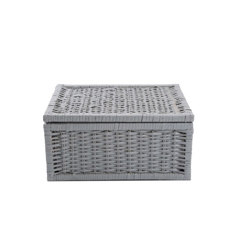 Wickerfield grey wicker basket - grey,
