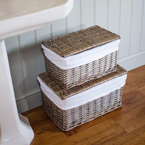 Antique wash lined wicker - lined,