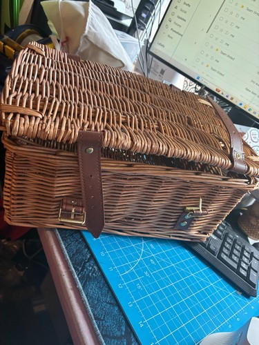 Wicker woven picnic hamper - wicker,
