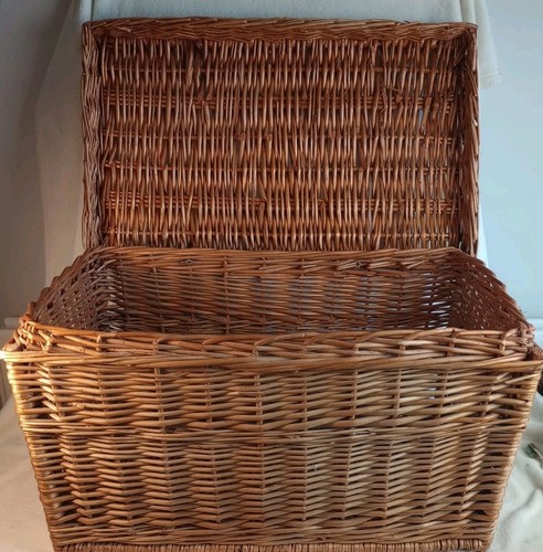 Vintage large wicker - wicker, basket