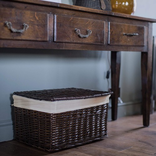 Dark coffee lined wicker - dark,