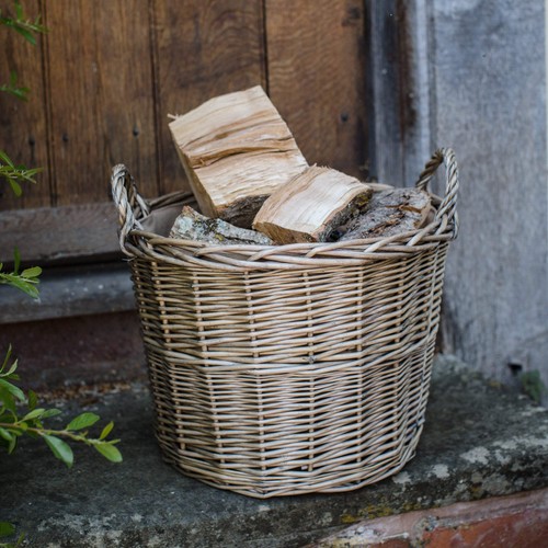 Antique wash wicker circular - antique,