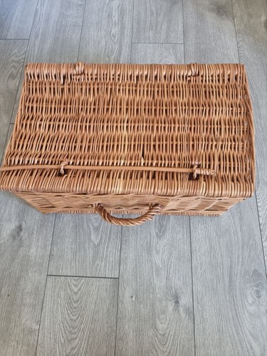 Wicker hamper basket - wicker,