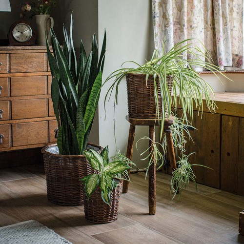 Distilled round wicker lined - distilled,