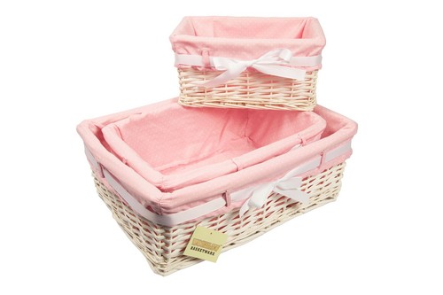 White wicker storage - wicker,