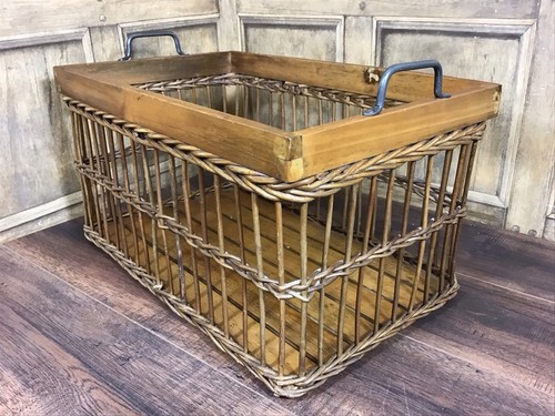 Large vintage wicker wood - large,